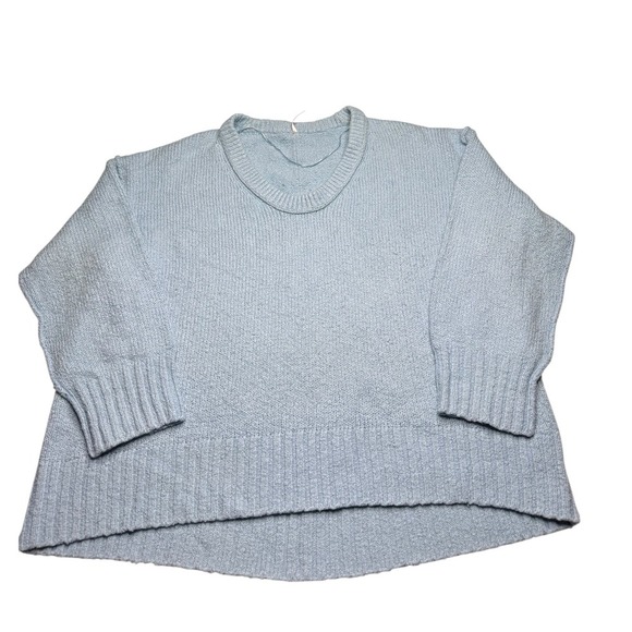 Free People Brookside Sweater Blue Oversized Comfort Women's XS Warm - Picture 1 of 5